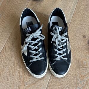 Golden Goose Black and White Platform Sneakers